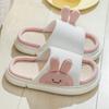 Thick-soled Linen Slippers Women's Outer Wear Four Seasons New Home Indoor Cute Girl Heart Cotton Slippers Spring and Autumn