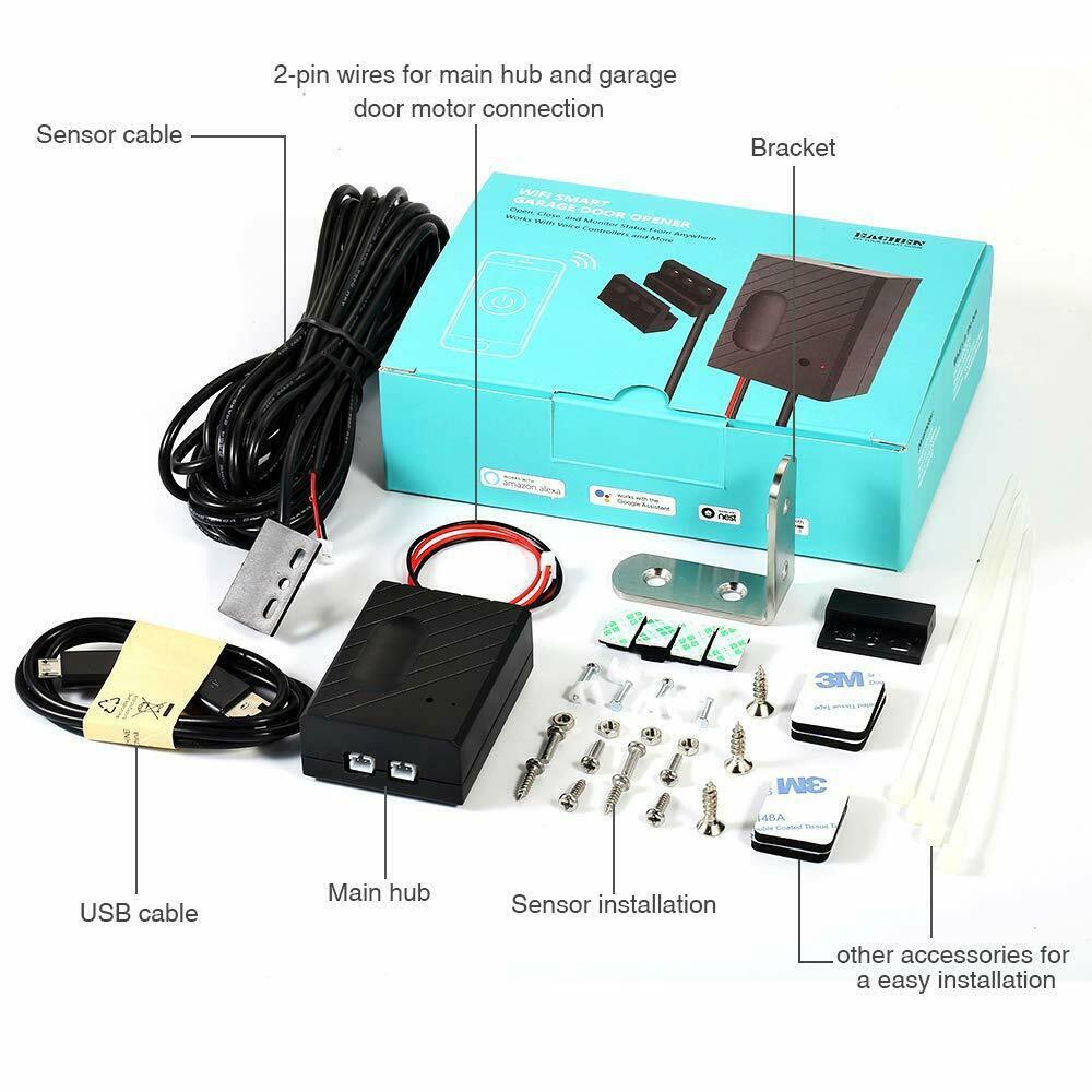 DC 5V WiFi Switch Garage Door Controller for Car Garage Door Opener APP Remote Control Timing Voice Control