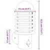 VidaXL Outdoor Wall Light with Sensor Black Stainless Steel, Outdoor Wall Lighting, Garden Wall Lamp, 4006254
