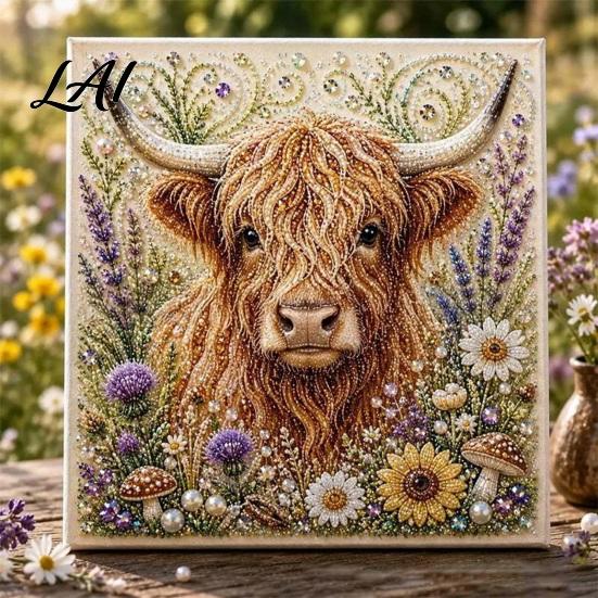 Animal Faux Pearl Painting DIY Kit Art Kit Cute Decorative Supplies 3D Flowers Crafting for Adults Home Wall Decor
