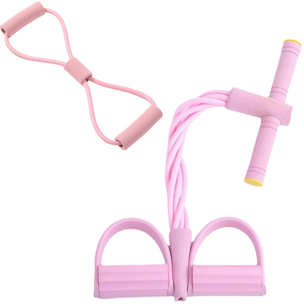 RAYTRUTH Back Training Set of for Strength Training and Stretching Tubes, 2, (Pink)
