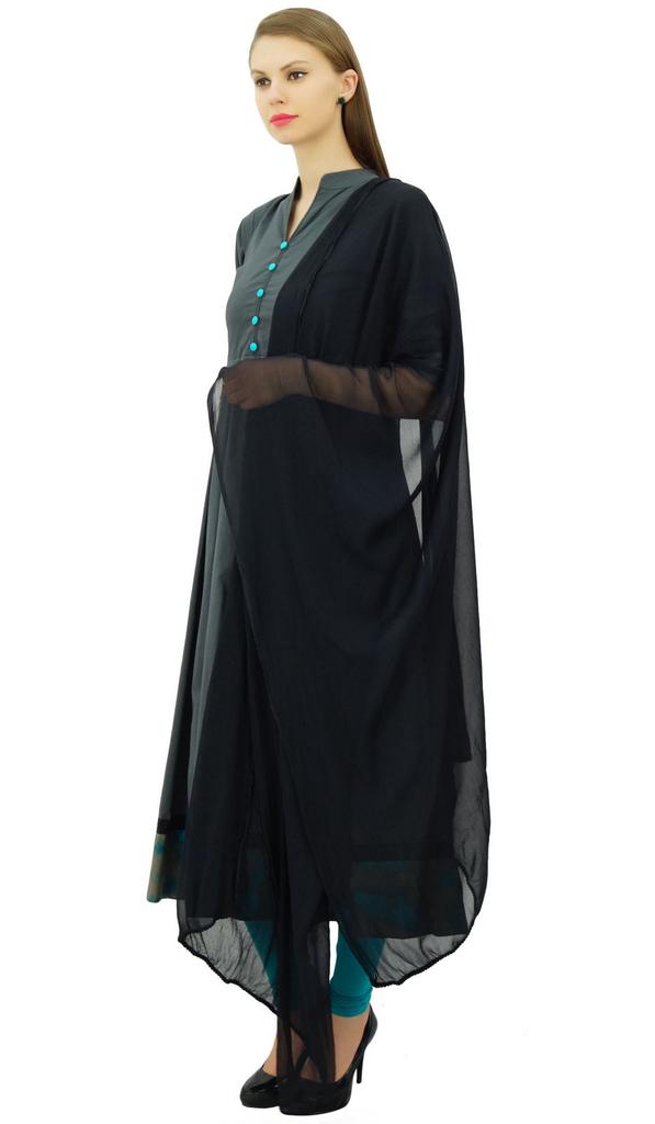 Atasi Women's Grey Anarkali Salwar Suit With Dupatta Ethnic Designer Wear-10