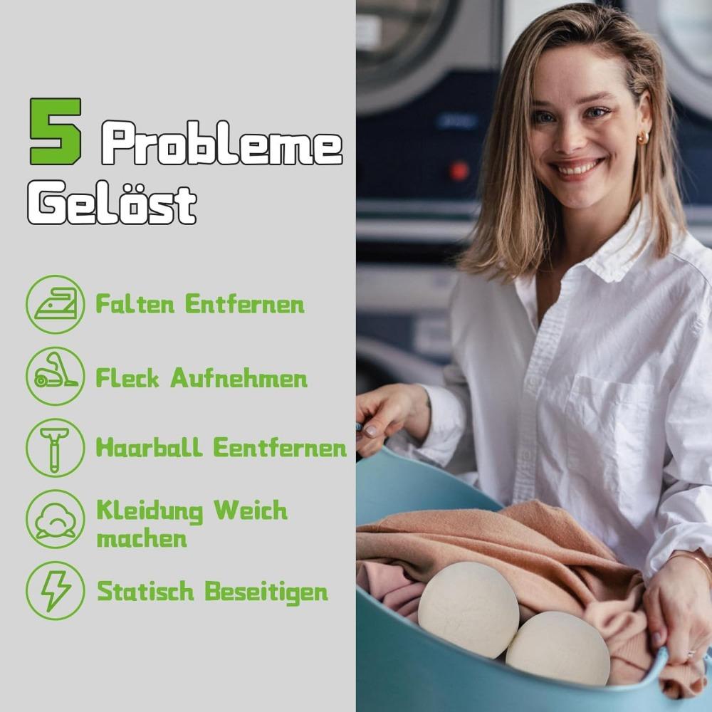 8pcs 8cm Wool Dryer Balls Natural Fabric Softener Reusable Antistatic Softener Laundry Ball Home Washing Machine Accessories