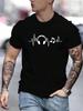 Men's 100_ cotton summer loose fit Love Heart Graphic printed slim fit casual sports round neck short sleeved T-shirt top