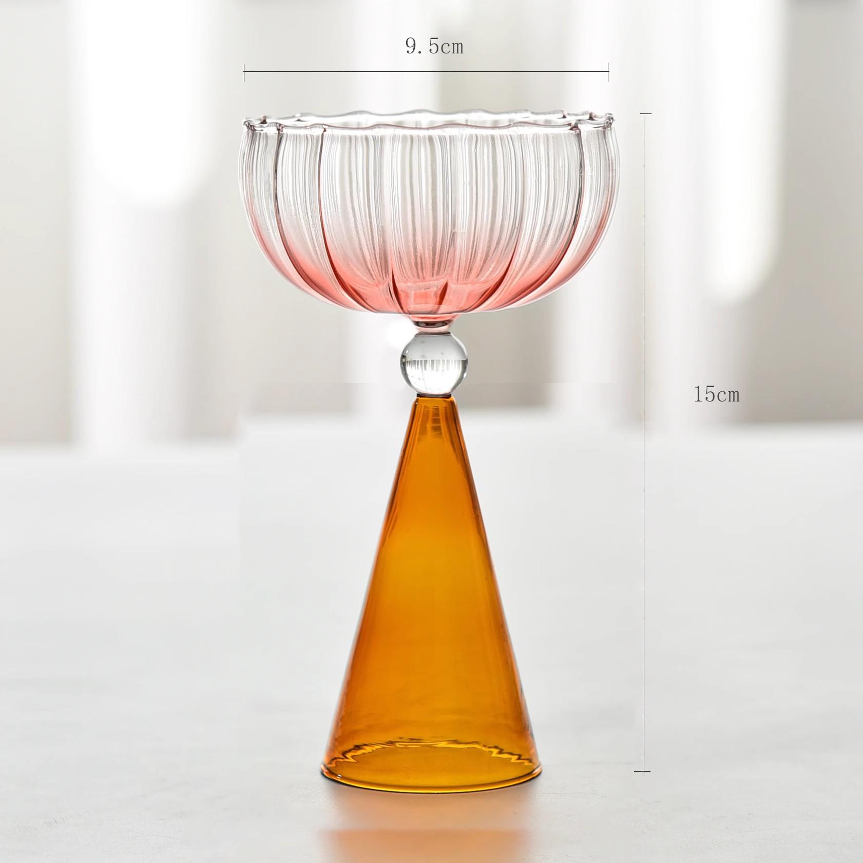 

1 шт. креативный стакан для мороженого, градиентный цвет, бокал для мартини, коктейльный бокал, бокал для шампанского, стеклянная посуда для вечеринки, домашнего бара, посуда для напитков 1pcs