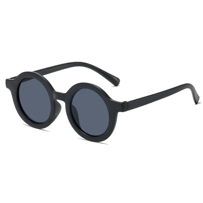 New Fashion Round Frame Candy Colored Eyeglasses for Baby Retro Solid Color UV Protection Round Convenience Glasses for Children