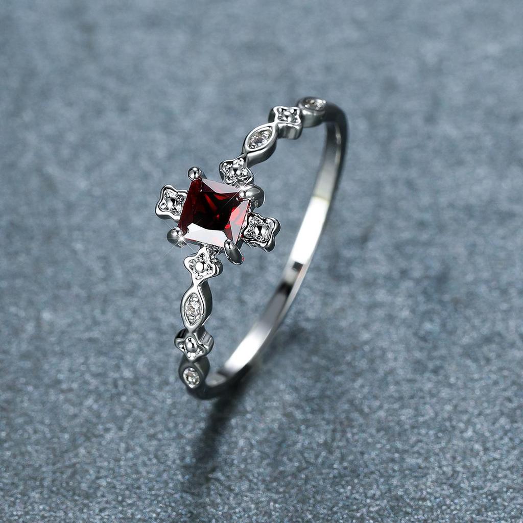 Chic Blue Topaz & Diamond Ring - European & American Style