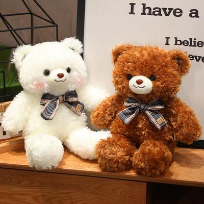 New Cartoon Cute Little Bear Doll Plush Toy Teddy Bear Doll Bow Tie Bear Birthday Gift