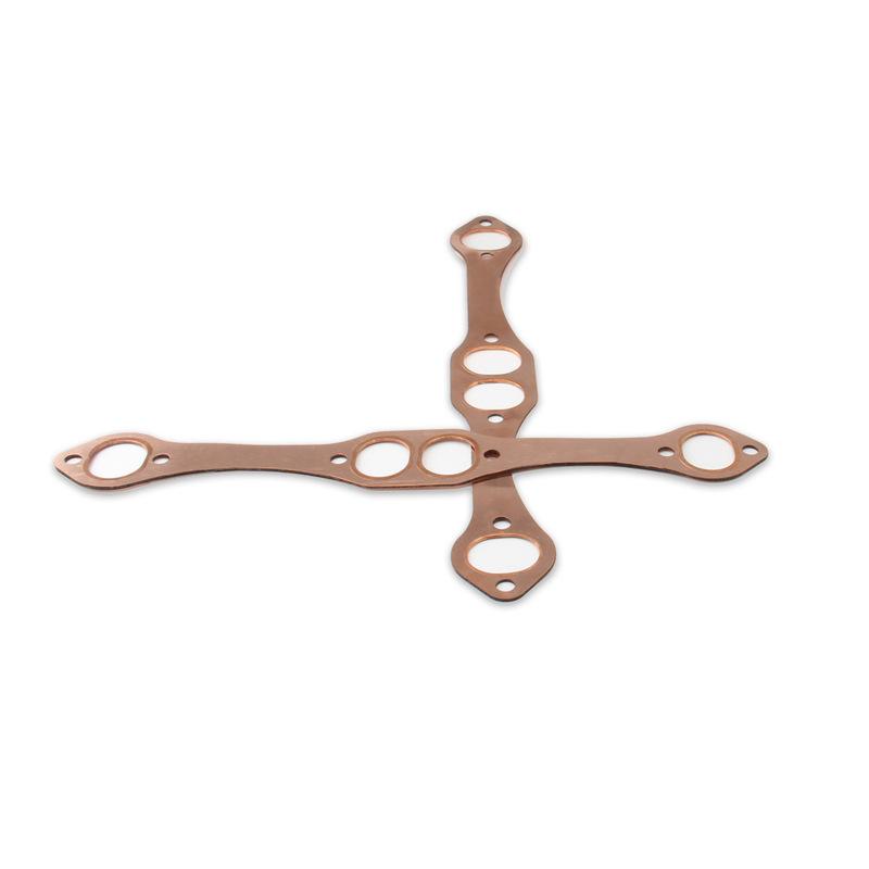 A Pair SBC Oval Port Copper Header Exhaust Gasket Seal for Chevy SB 327 305 350 383 Reusable Exhaust Manifold Gasket Set