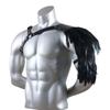 Black PU Leather Gothic Shoulder Armor Double Shoulder Medieval Guards  Medieval Cosplay