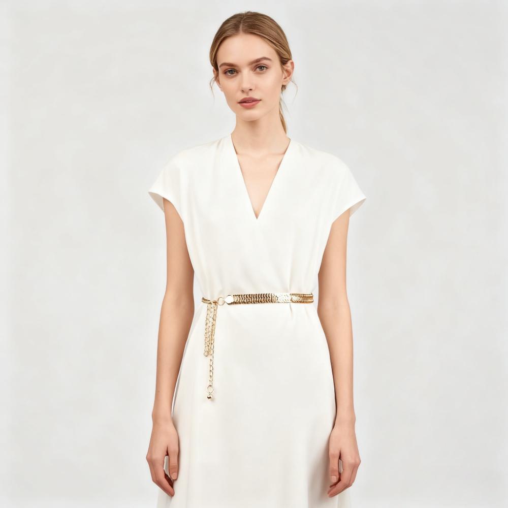 

1Pc Stylish and Minimalist Women s Chain Belt, Suitable for Dresses and Slacks золотой