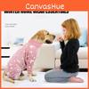 Gemütlicher Flanell-Haustierpyjama für kleine und mittelgroße Hunde in stilvollen grauen und rosa Farben