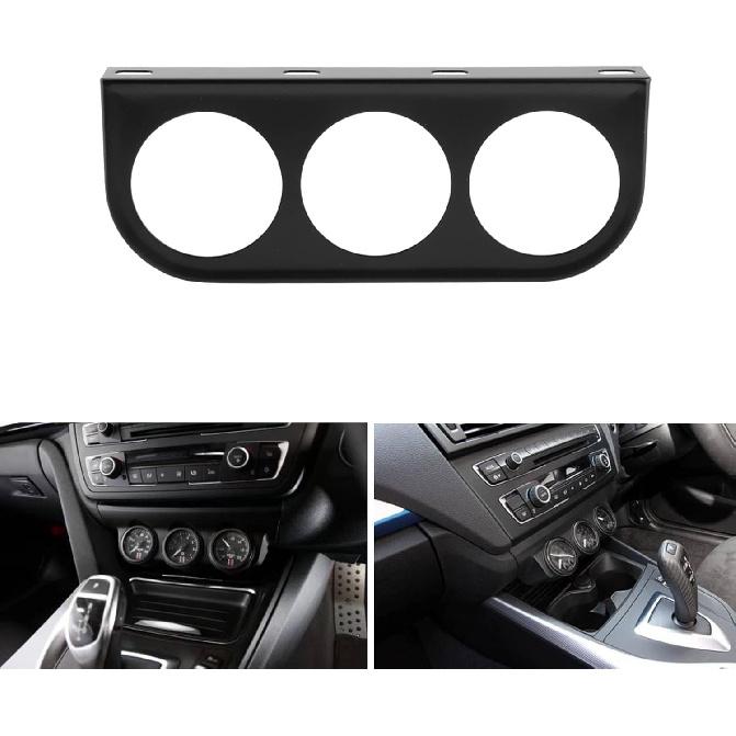 Gauge Holder 52mm/2in 3-Hole Triple Instrument Panel Shell Gauge Mounting Bracket Car Dashboard Meter Iron Holder Gauge Pod Gauge Mount(Black)