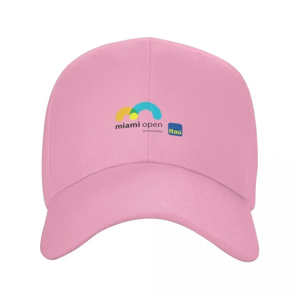 Miami Open Logo Tennis Present Baseball Cap Black Luxury Caps Bobble Hat Beach Outing Male Women's