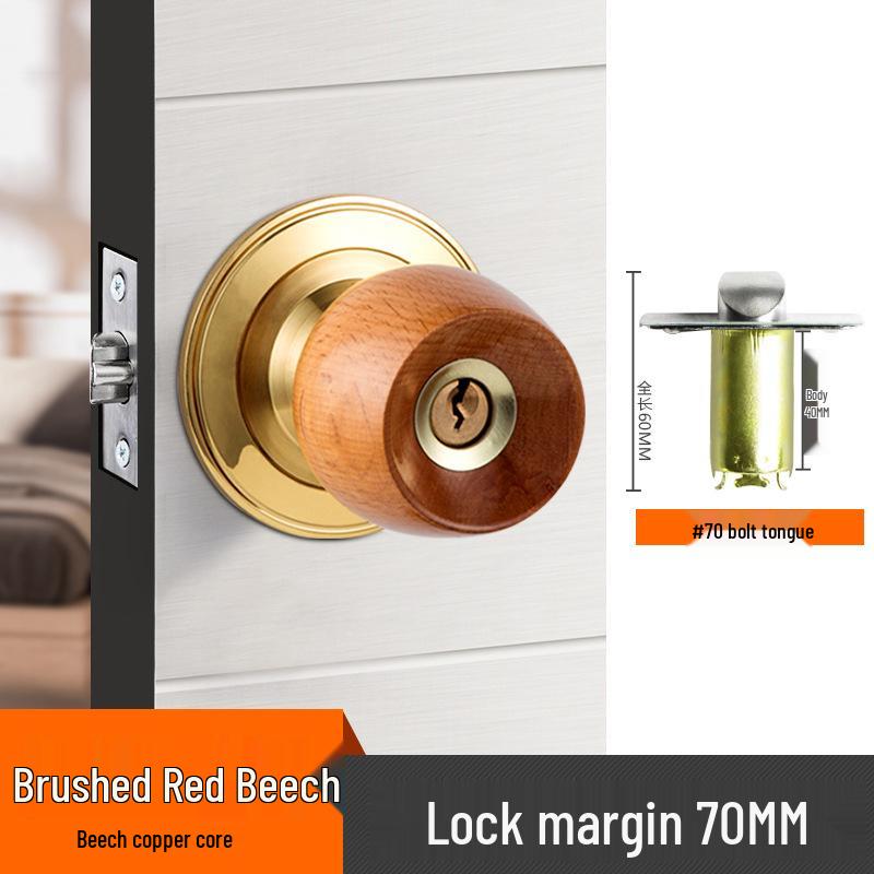 Universal Stainless Steel Spherical Door Lock for Bedrooms & Bathrooms