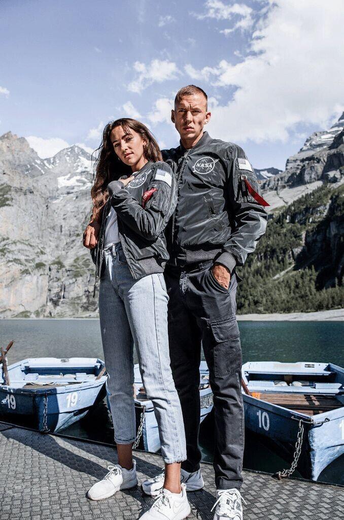 Alpha Industries MA-1 Nasa Reflective зимняя куртка (128112) антрацит