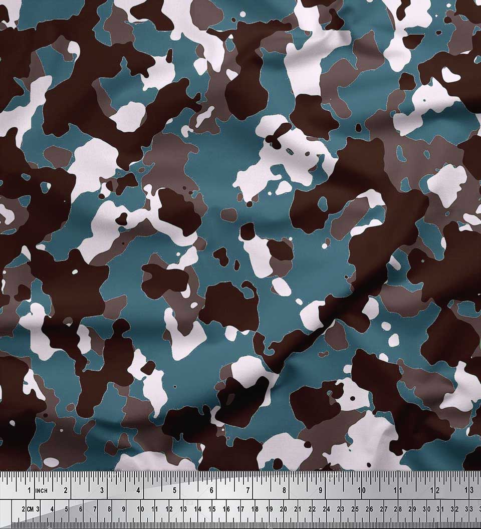 

Японська креп-атласна тканина Soimoi у двох кольорах із білим камуфляжним принтом. Тканина для рукоділля на метри 42 дюйми 42 Inch Wide - Poly Crepe вина червоного кольору