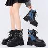 Fashion Ankle Boots for Women Chain Height Increasing Hip Hop Non Slip Booties Comfortable and Elegant Footwear Autumn Woman Short Shoes