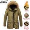 Men Winter Jacket Parkas Coat Fur Collar Fashion Thicken Cotton Warm Wool Liner Jackets Casual  Men Coat