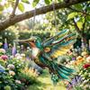Birds Hanging Ornaments Acrylic Bird Window Decorations Colorful Sun Catchers for Christmas Trees Easter Parties Home Garden Patio Balcony Decor