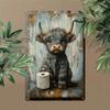 Vintage Metal Cow Sign Wall Art Decor for Bathroom Kitchen Farmhouse Home Decoration