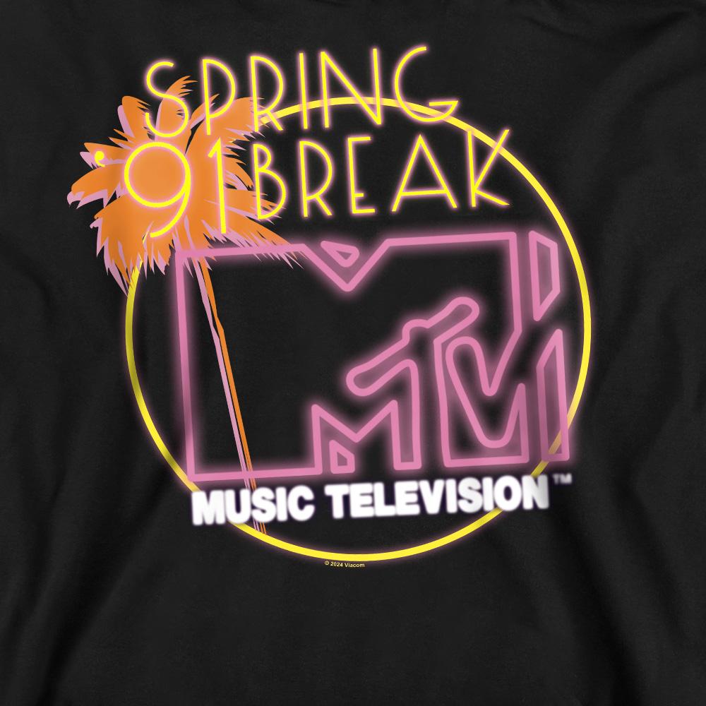 MTV Unisex Adult Spring Break Â´91 Neon Sign Sweatshirt
