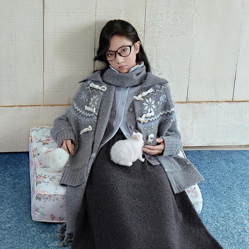 

Вязаный кардиган на пуговицах-тоглах в стиле Fair Isle L