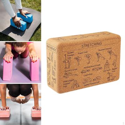 Blocs de Yoga en Liège Accessoires Essentiel Multifonctionnel Brique d'Exercice Accessoire Antidérapant pour