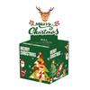 Christmas Money Box for Cash Gift Pull Surprise Money Holder with Snowman/Tree/Santa Card And 50 Pcs Transparent Bags for Home Party Favors