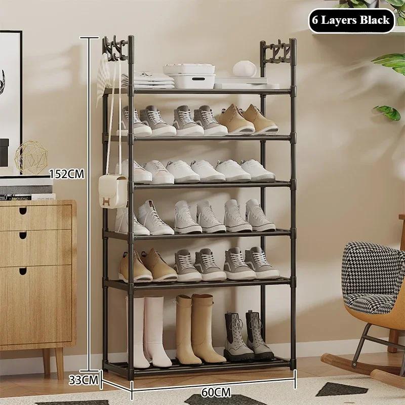 Breathable Shoe Rack Convenient Assembly Shoe Rack Hook Type Shoe Rack Multifunctional Storage Rack Door Mounted Storage Rack