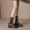 Japan Style Girls Lolita JK Shoes Metal Decoration Square Toe Hoof Heels Heels Female Sewing Loafers
