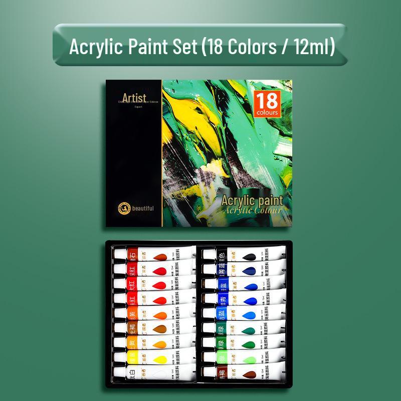Kids' Acrylic Paint Set: Non-Toxic, Washable, Waterproof, Sun-Protected, Colorfast for Doodling & Textile Art