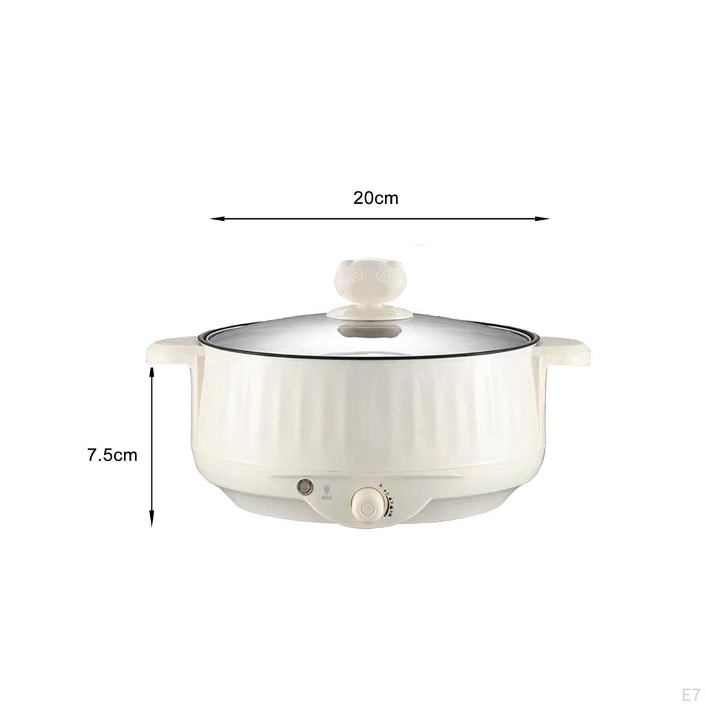 Electric Cooking Pot Nonstick Portable Skillet for Pasta Eggs Green