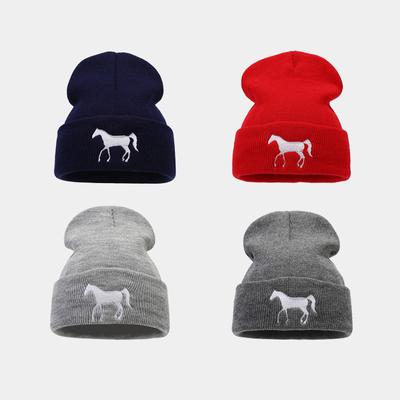 Innovative Spurs Embroidered Warm Cold Hats for Men Women In Autumn Winter Outdoor Shopping Leisure Sunshade Knitted Hats Trendy