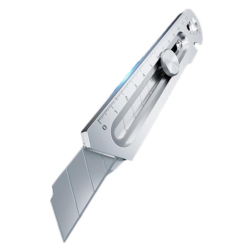 Universalmesser aus Edelstahl, multifunktionaler Papierschneider, schweres großes Kunstmesser, Briefkastenöffner, Bürobedarf