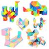 24-72 segmentů Kouzelný had Pravidlo Vícebarevné 3D puzzle Fidget hračky Dekompresní transformovatelné kostky Vzdělávací hračky