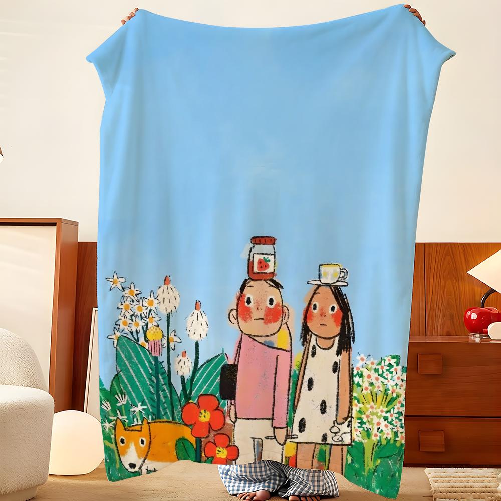 Artist P-Pdohk Throw Flannel Throw Blanket, Lightweight Cozy, Durable Washable Cute Cool