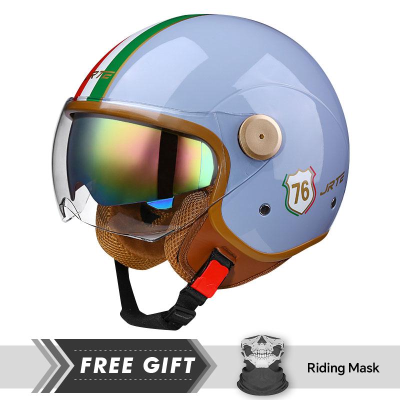 Men Women Retro Semi-open Helmets DOT ECE Open Face Helmets Motorcycle Accessories Cascos Para Motos 3/4 Open Half Helmet