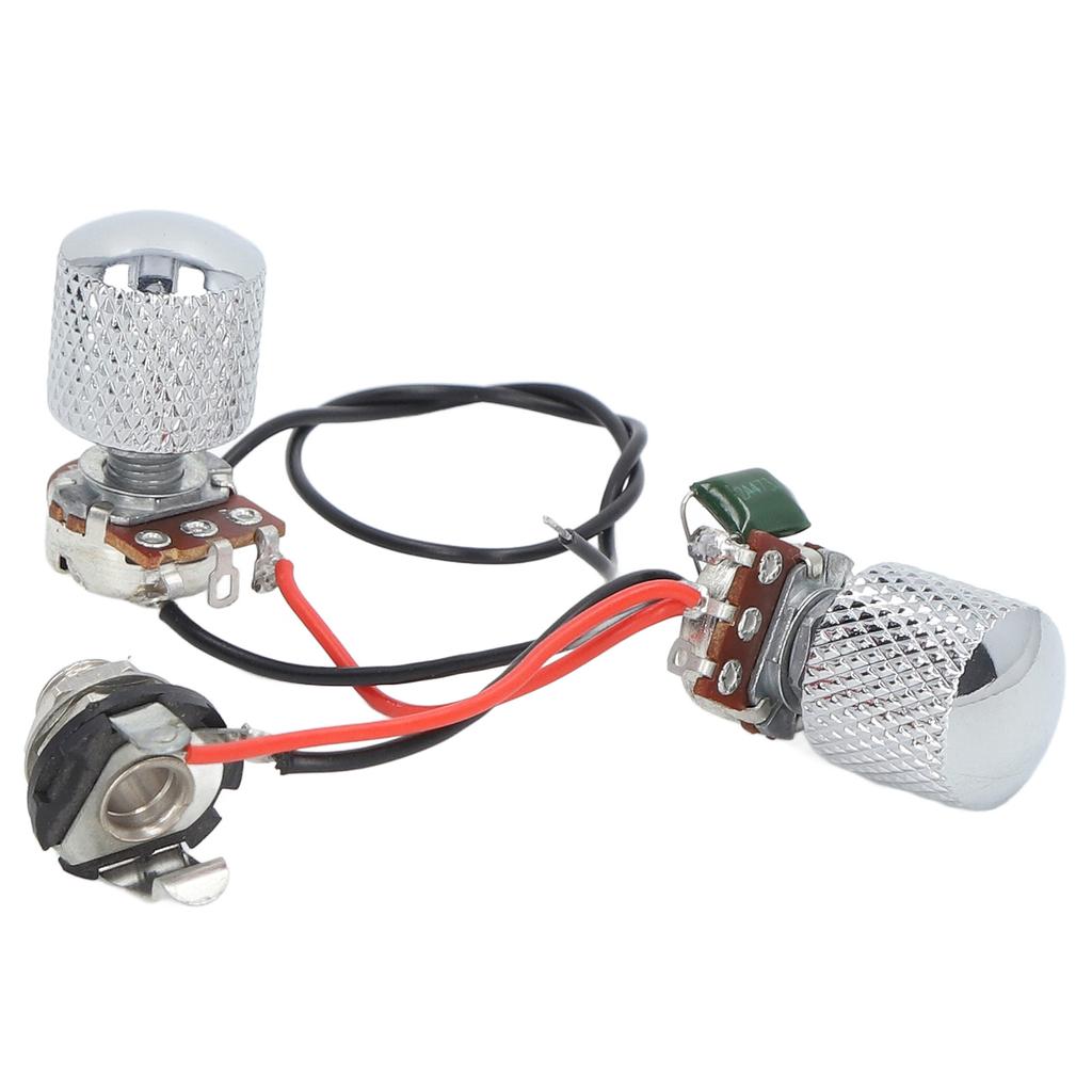 Electirc Guitar Wiring Harness Non Slip A500K+B500K Jack Knob Pickup Switch Harness Low Noise