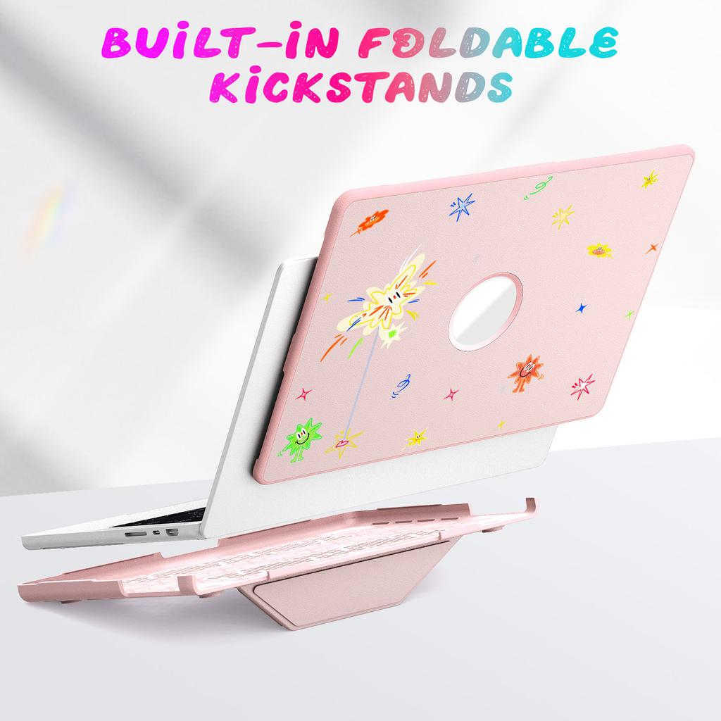 Pattern Printing Laptop Case for MacBook Pro 14 Inch (2024)/(2023)/(2021) Notebook Kickstand Cover