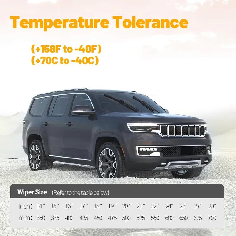 For Ford Explorer Front Wiper Blades 2011- 2013 2014 2015 2016 2017 2018 Windscreen Windshield Window Accessories 26"+22"