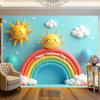 Kids Rainbow 2D Backdrop, Happy Children's Day Party Photo Background