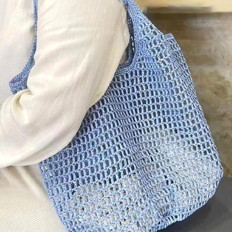 Flat Fiber Craft Cord for Crochet Weaving and Bag Making, Cotton Straw Ribbon Weaving Rope for Handmade Daily Work Use