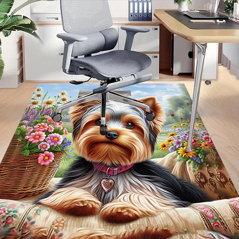 1 Stück Blumenkorb Yorkie Extra Groß Rutschfester Teppichboden, Büro, Familie, Schlafzimmer Großer Teppich Innen Teppiche, Lebendige Farben
