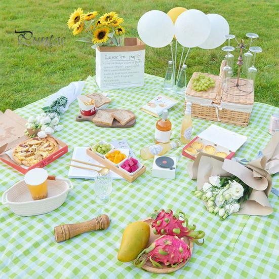 Picnic Mat Waterproof Moisture Proof Easy To Clean Portable Nonwoven Fabric Picnic Mat Folding Picnic Blanket