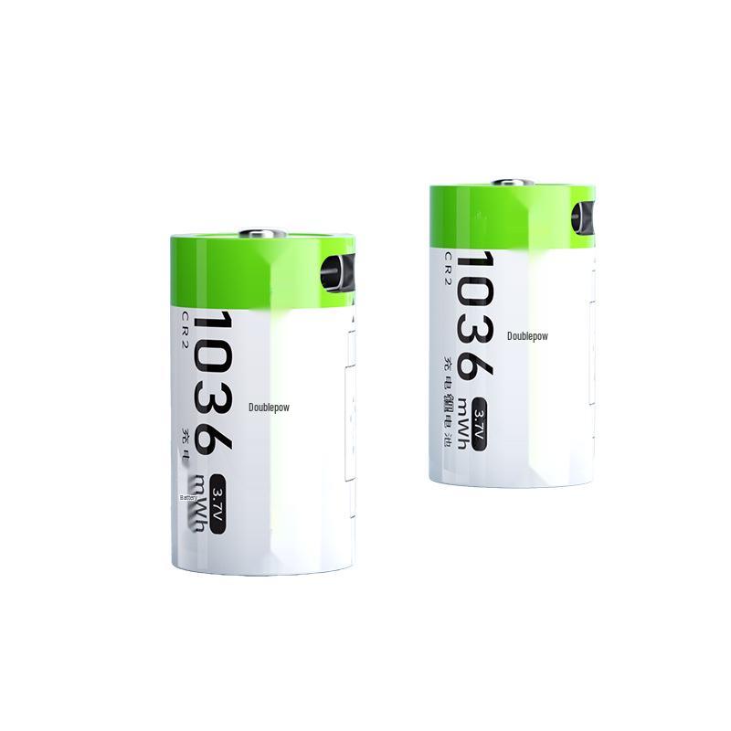3.7V High-Capacity CR2 Rechargeable Lithium Battery with USB Type-C Charging for Cameras and Flashlights