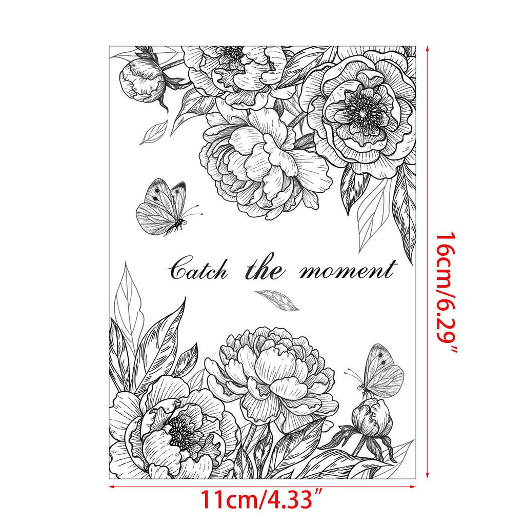 Exquisite Flower Stamper Transparent Silicone Stamps Decorative Stencil for Greeting Card Making Scrapbooking Decoration