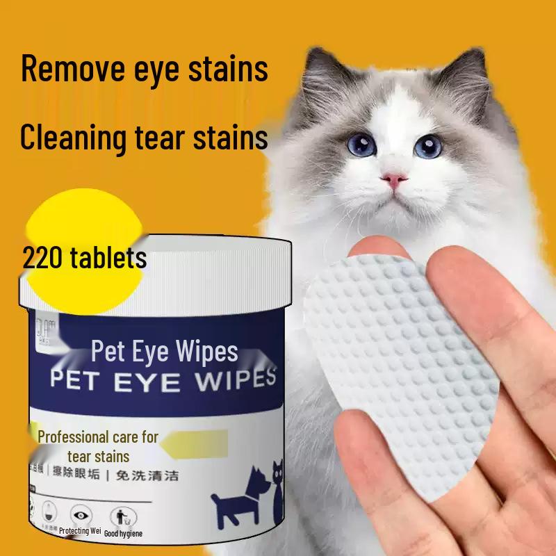 

Pet Eye & Ear Cleanser Wipes for Cats & Dogs - Removes Tear Stains, Eye Discharge & Odor 1-Pack Eye Cleaning Wipes