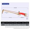 Industrial Grade All-Copper Stainless Steel Cutting Torch - No Backfire, Compatible with Oxygen, Acetylene, Propane.