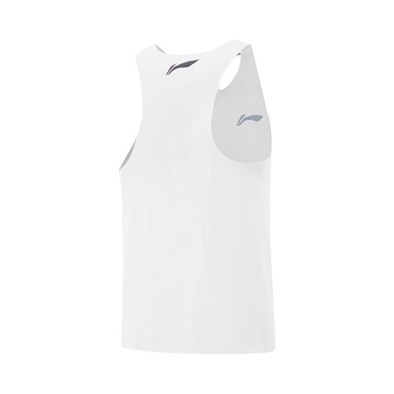 Li Ning Tank Tops Men's Standard White Thin Straight Fit AAYV123-10
